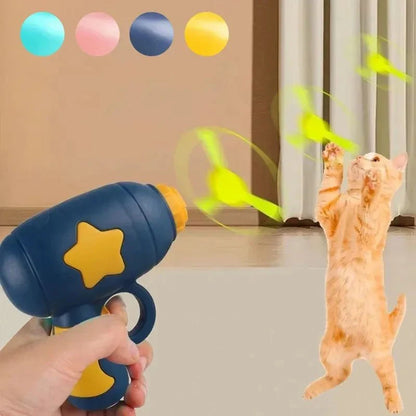 Funny Cat Toy Interactive Flying Disc Launcher