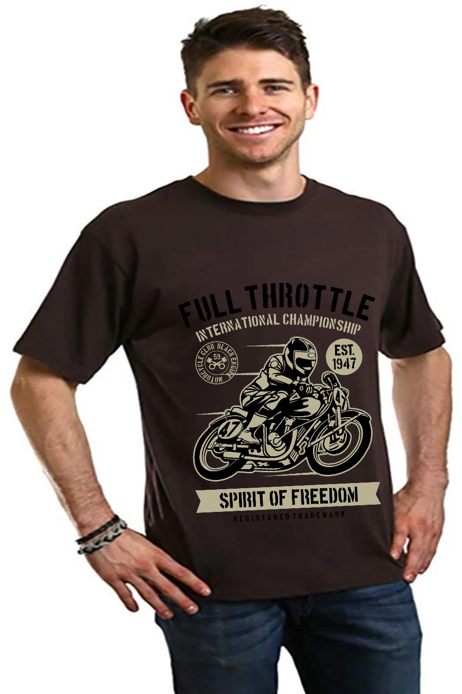 T-shirt graphique à manches courtes Fuul Throttle en bambou/coton biologique pour homme