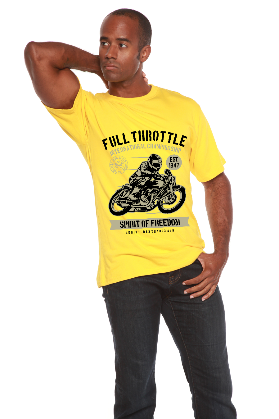 T-shirt graphique à manches courtes Fuul Throttle en bambou/coton biologique pour homme