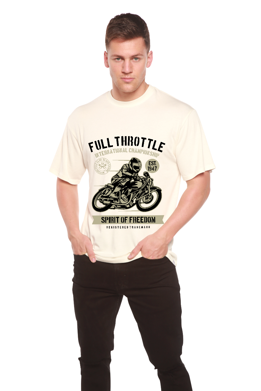 T-shirt graphique à manches courtes Fuul Throttle en bambou/coton biologique pour homme