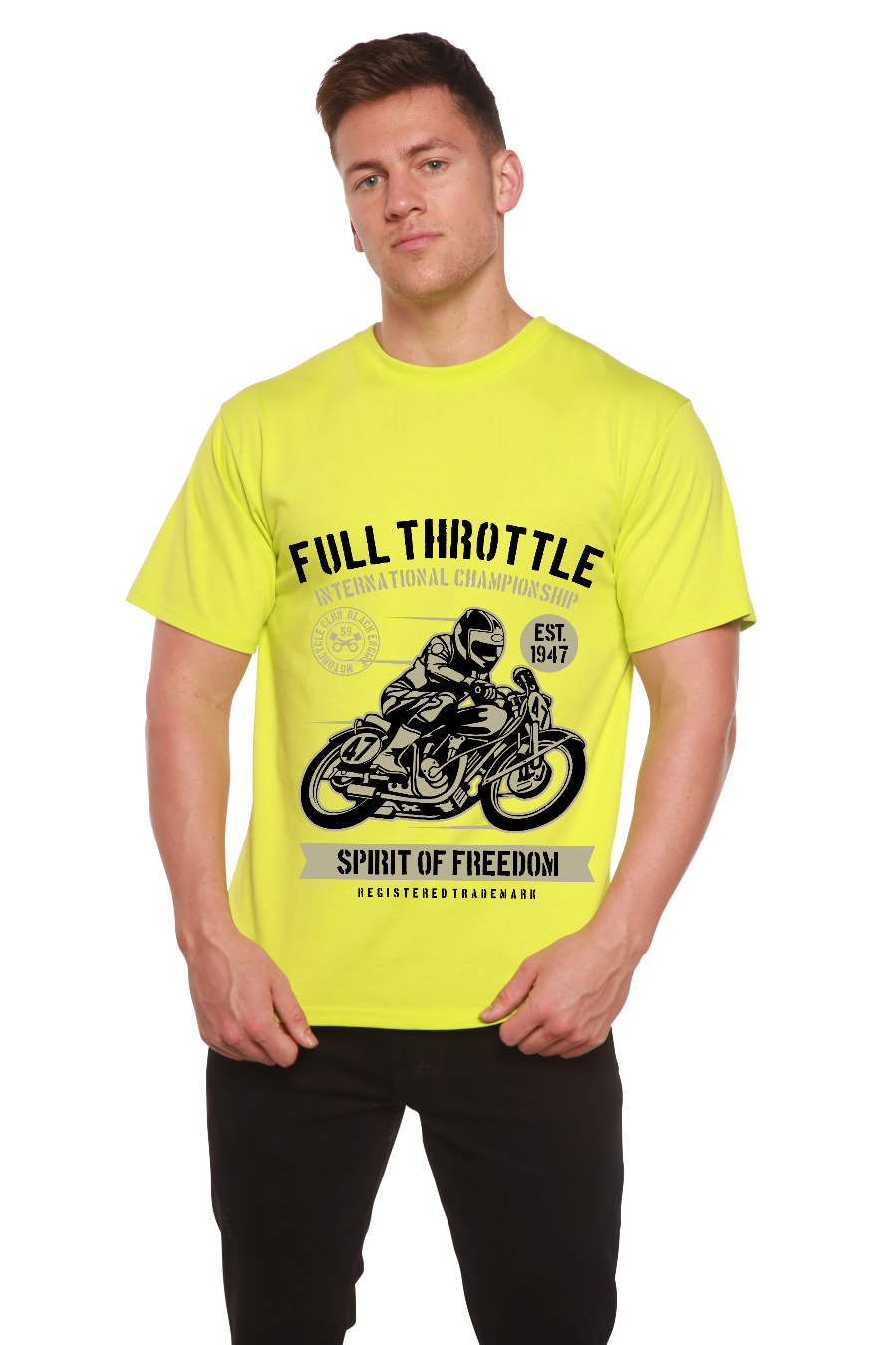 T-shirt graphique à manches courtes Fuul Throttle en bambou/coton biologique pour homme