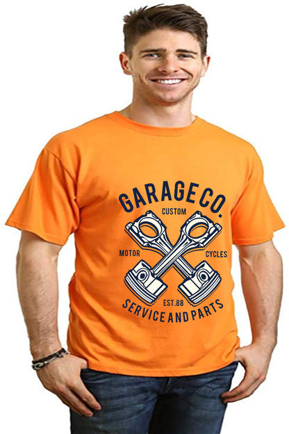 Camiseta Gráfica de Manga Corta para Hombre de Viscosa de Bambú y Algodón Orgánico Garage Co