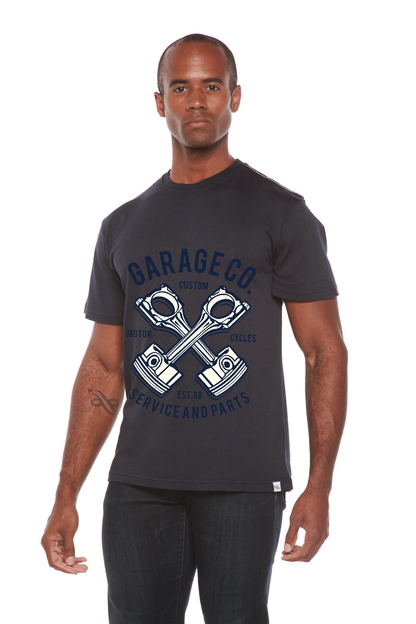 Camiseta Gráfica de Manga Corta para Hombre de Viscosa de Bambú y Algodón Orgánico Garage Co
