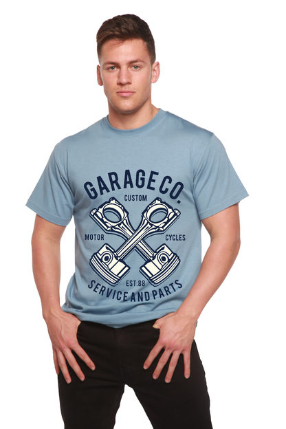 Camiseta Gráfica de Manga Corta para Hombre de Viscosa de Bambú y Algodón Orgánico Garage Co