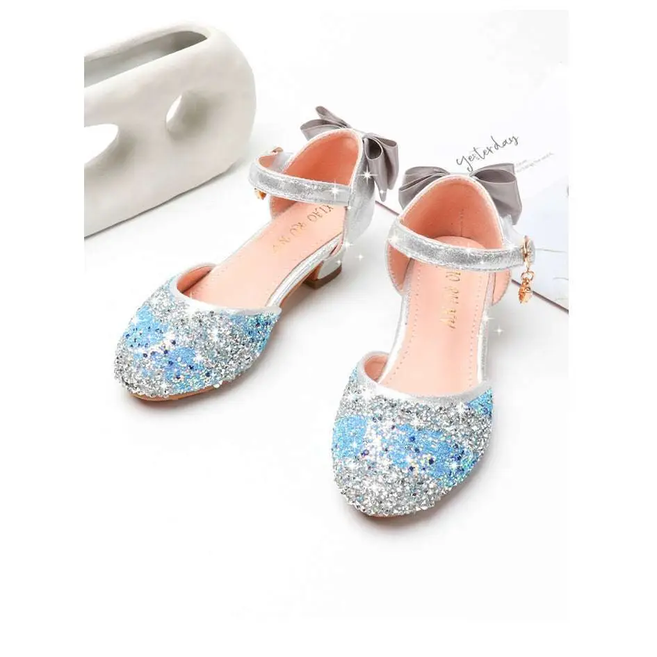 Girls High Heel Summer Rhinestone Sparkling Sandals