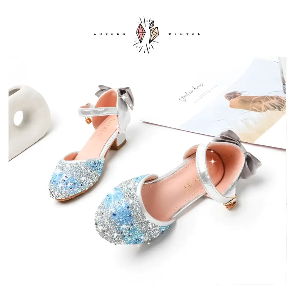 Girls High Heel Summer Rhinestone Sparkling Sandals