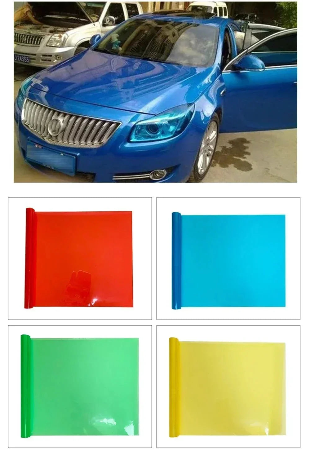 Gloss Transparent Light Black Smoke Headlight & Taillight Tint Film | Premium PVC Car Wrap