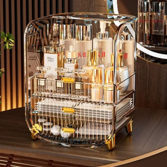 Gold Acrylic Cosmetics Storage Box