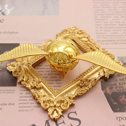 Golden Snitch Style Ring Box Gold Plated Jewelry Ring Holder Gift Box