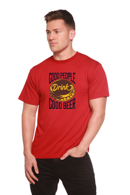 T-shirt graphique à manches courtes en viscose de bambou/coton biologique pour homme Good People