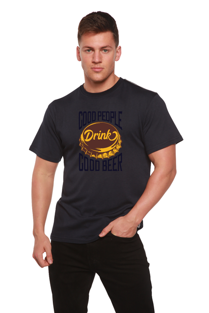T-shirt graphique à manches courtes en viscose de bambou/coton biologique pour homme Good People