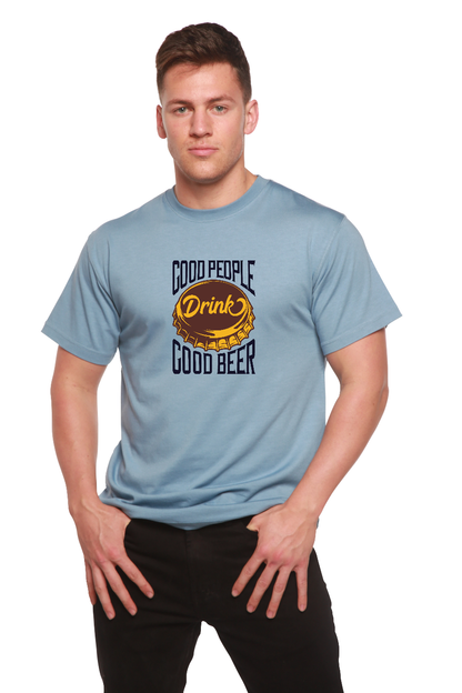 T-shirt graphique à manches courtes en viscose de bambou/coton biologique pour homme Good People