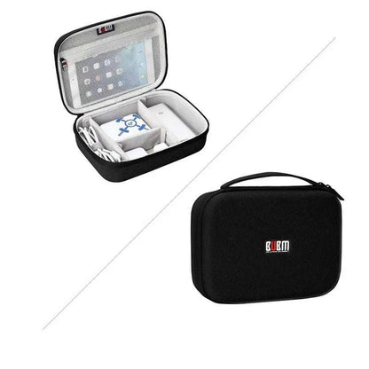Gray Textured Digital Storage Bag Travel Organizer