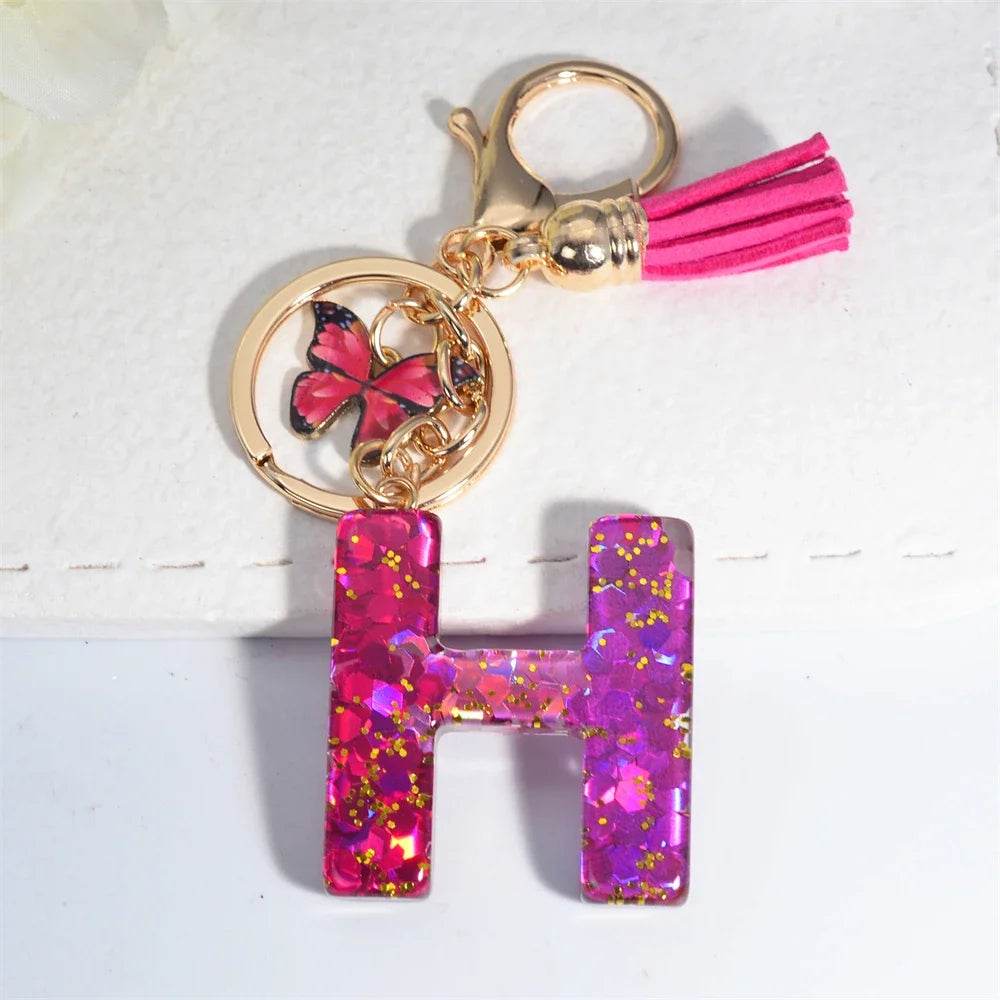 Personalized Butterfly Tassel Keychain 💖