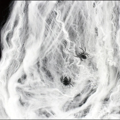 Stretchy Halloween Spider Web | Cobweb Decoration for Indoor & Outdoor