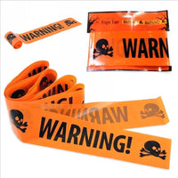 Halloween Skull Head Warning Tape | 19.69 ft x 3.15 in Plastic Decoration