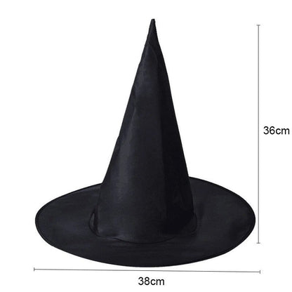 Black Wizard Hat for Adults | Halloween Magic Costume Accessory
