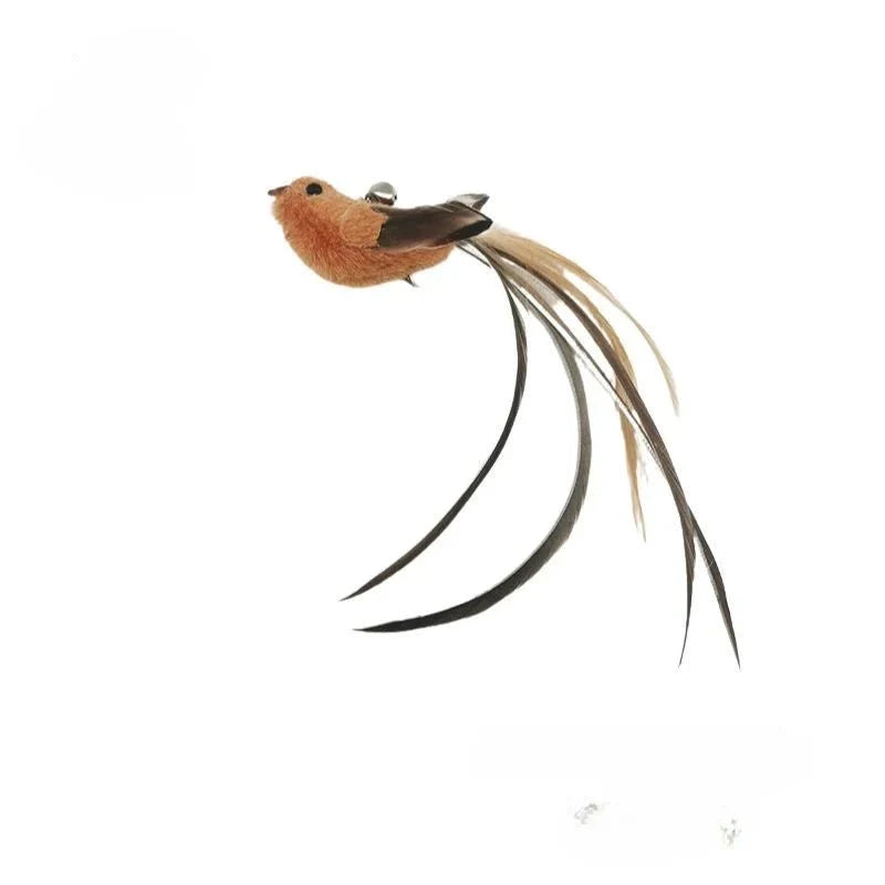 Hands-Free Feather Cat Wand with Bell – Suction Cup Interactive Toy