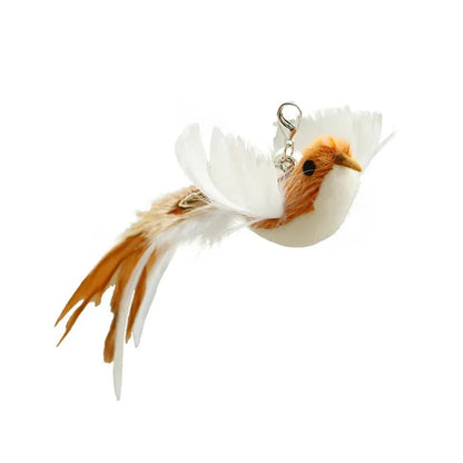 Hands-Free Feather Cat Wand with Bell – Suction Cup Interactive Toy