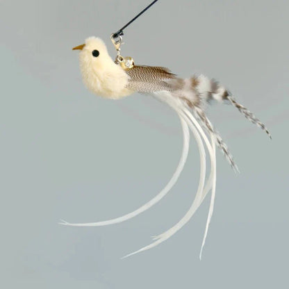 Hands-Free Feather Cat Wand with Bell – Suction Cup Interactive Toy