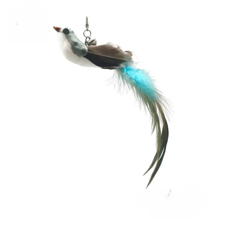 Hands-Free Feather Cat Wand with Bell – Suction Cup Interactive Toy