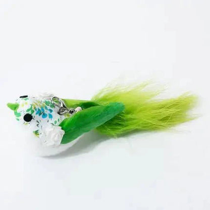 Hands-Free Feather Cat Wand with Bell – Suction Cup Interactive Toy