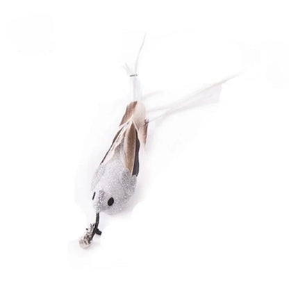 Hands-Free Feather Cat Wand with Bell – Suction Cup Interactive Toy