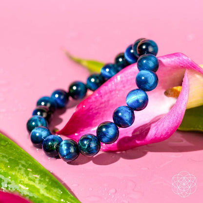 Enfoque de Halcón – Pulsera de Ojo de Tigre Azul Real