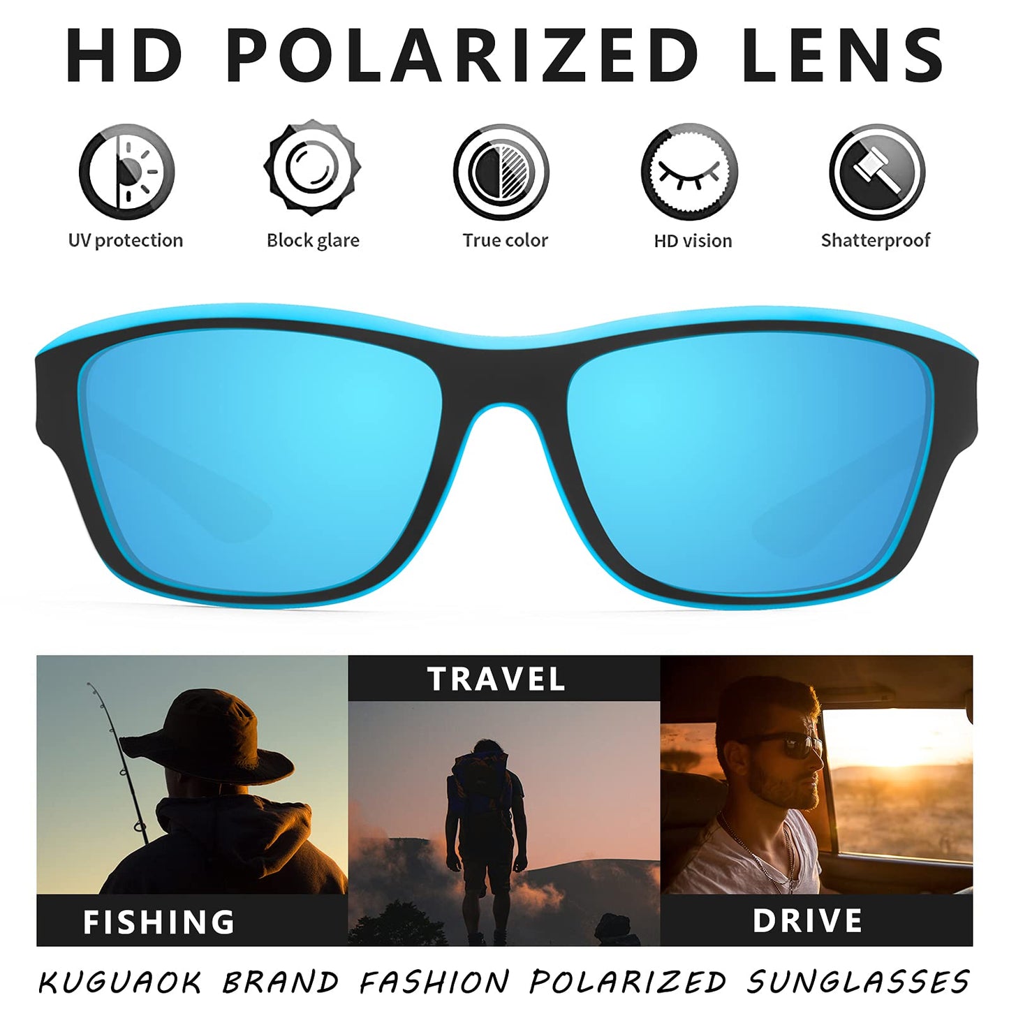 Photochromic Polarized Sunglasses UV400 Protection Anti-Glare Outdoor Sports