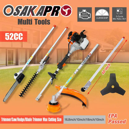Hedge Trimmer and Brush Cutter Multi Tool Set