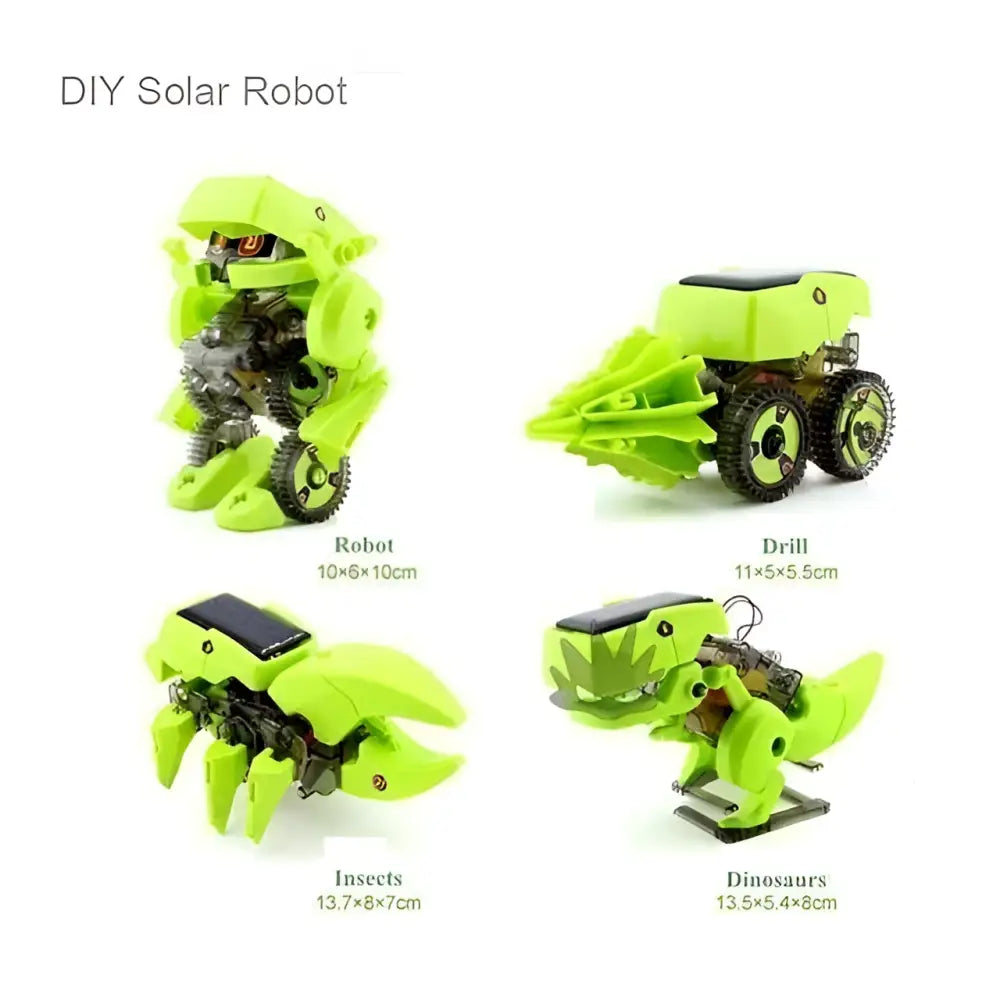 High Tech DIY 4-in-1 Solar Powered DinoRobot – STEM Building Kit for Kids
