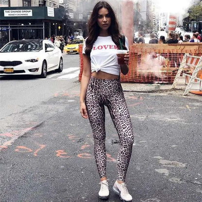 High Waist Leopard Print Leggings