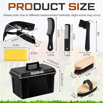 Large 8-piece Horse Grooming Box Kit