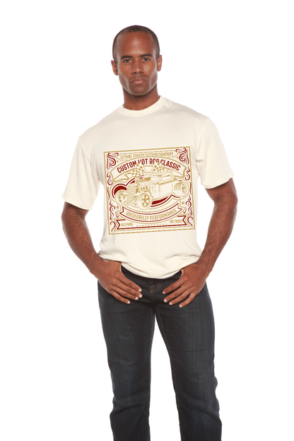 T-shirt à manches courtes et motif Hot Rod pour homme en bambou, viscose et coton biologique