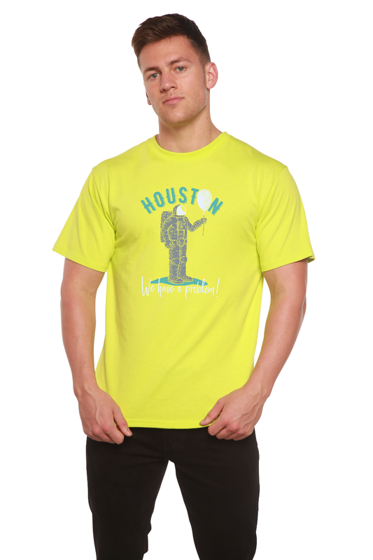 T-shirt graphique HOUSTON à manches courtes en bambou-viscose et coton biologique pour homme