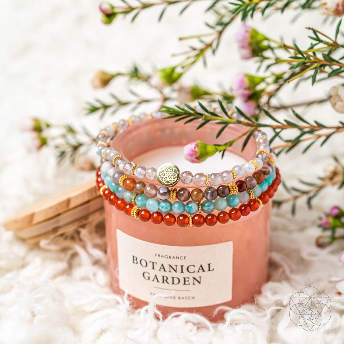 Je suis en bonne santé : Pack de 4 bracelets de restauration corps, esprit et âme