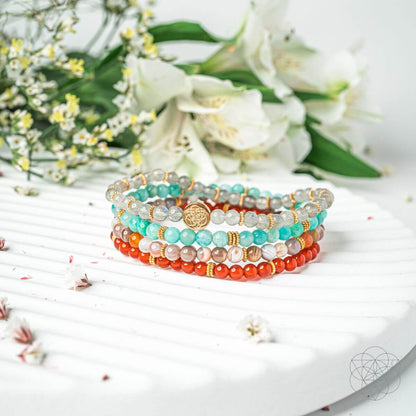 Je suis en bonne santé : Pack de 4 bracelets de restauration corps, esprit et âme
