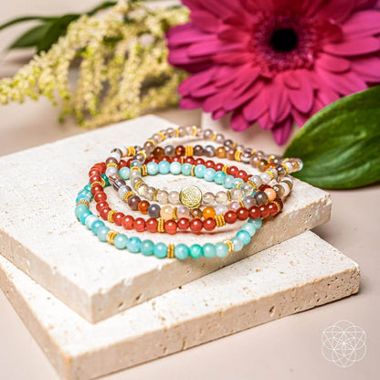 Je suis en bonne santé : Pack de 4 bracelets de restauration corps, esprit et âme