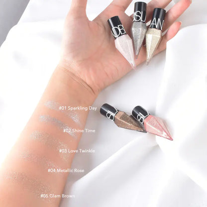 Metallic Shiny Liquid Eyeliner with Glitter Sequins