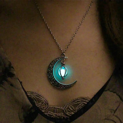 Collier avec pendentif en pierre de lune Acier inoxydable Bijou pierre de lune Cadeau femme