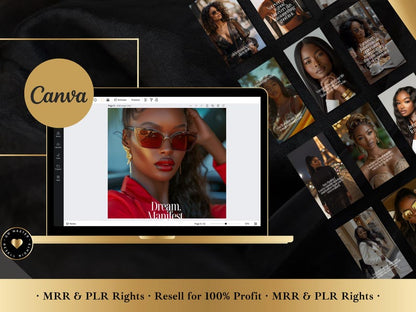Luxury Melanin Instagram Stories: 50 Motivational Templates (MRR/PLR)