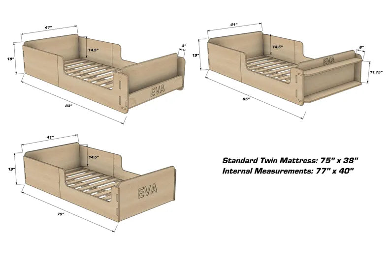 EVA Floor Bed – Montessori Wooden Floor Bed | Bush Acres