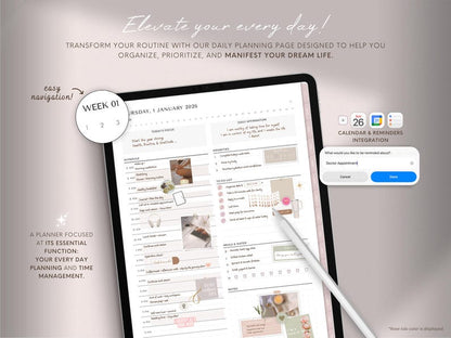 Simple Digital Planner | 2026 Planner | Minimalist Planner | Daily Planner, Weekly Planner, Monthly Planner, iPad Planner, GoodNotes Planner
