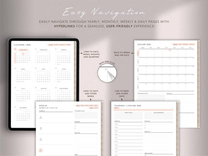 Simple Digital Planner | 2026 Planner | Minimalist Planner | Daily Planner, Weekly Planner, Monthly Planner, iPad Planner, GoodNotes Planner