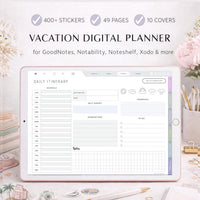 Digital Vacation Planner PDF | Travel Itinerary & Budget Organizer, GoodNotes, Notability