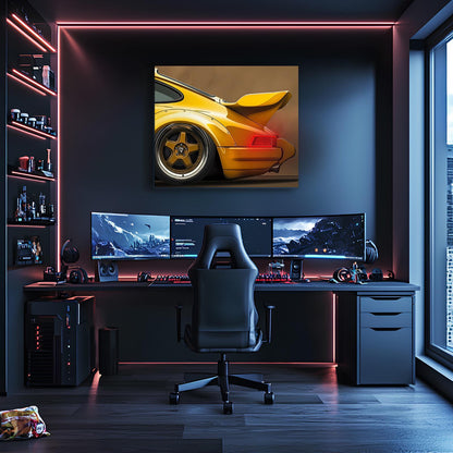 Acrylic Poster with Neon Lights | Custom LED Backlit Wall Art | High-Quality Automotive Poster for Car Enthusiasts, Gifting