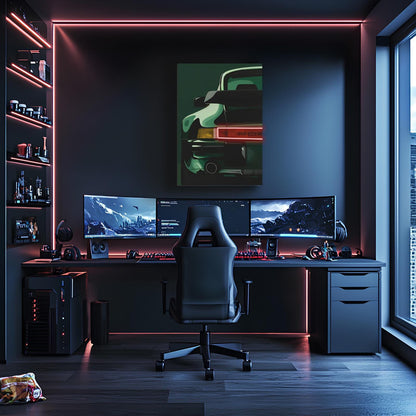 Letrero de neón para coche, arte de pared iluminado para coche, decoración de pared LED para coche, letrero LED para coche, letrero luminoso para coche, letrero de neón para garaje, arte de pintura de neón para hombre