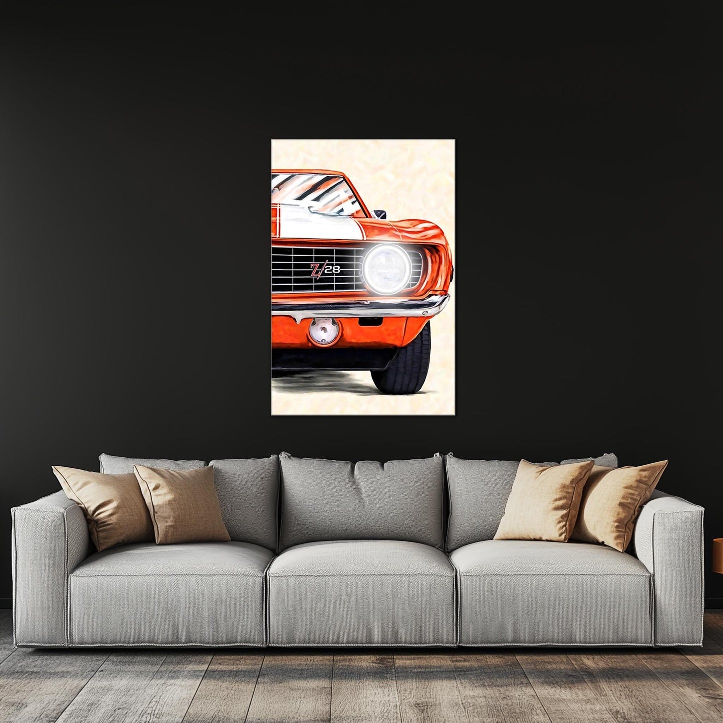 Muscle Car Neon Wall Art - UV Printed LED Plexiglass Sign for Garage, Man Cave & Classic Car Fans - Adjustable Light and Free Shipping