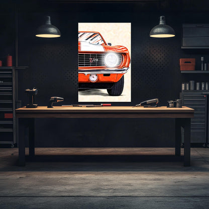 Muscle Car Neon Wall Art - UV Printed LED Plexiglass Sign for Garage, Man Cave & Classic Car Fans - Adjustable Light and Free Shipping