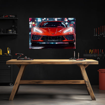 Supercar Neon Wall Art - UV Printed LED Plexiglass Sign for Garage, Man Cave & Racing Fans - Adjustable Light and Free Shipping
